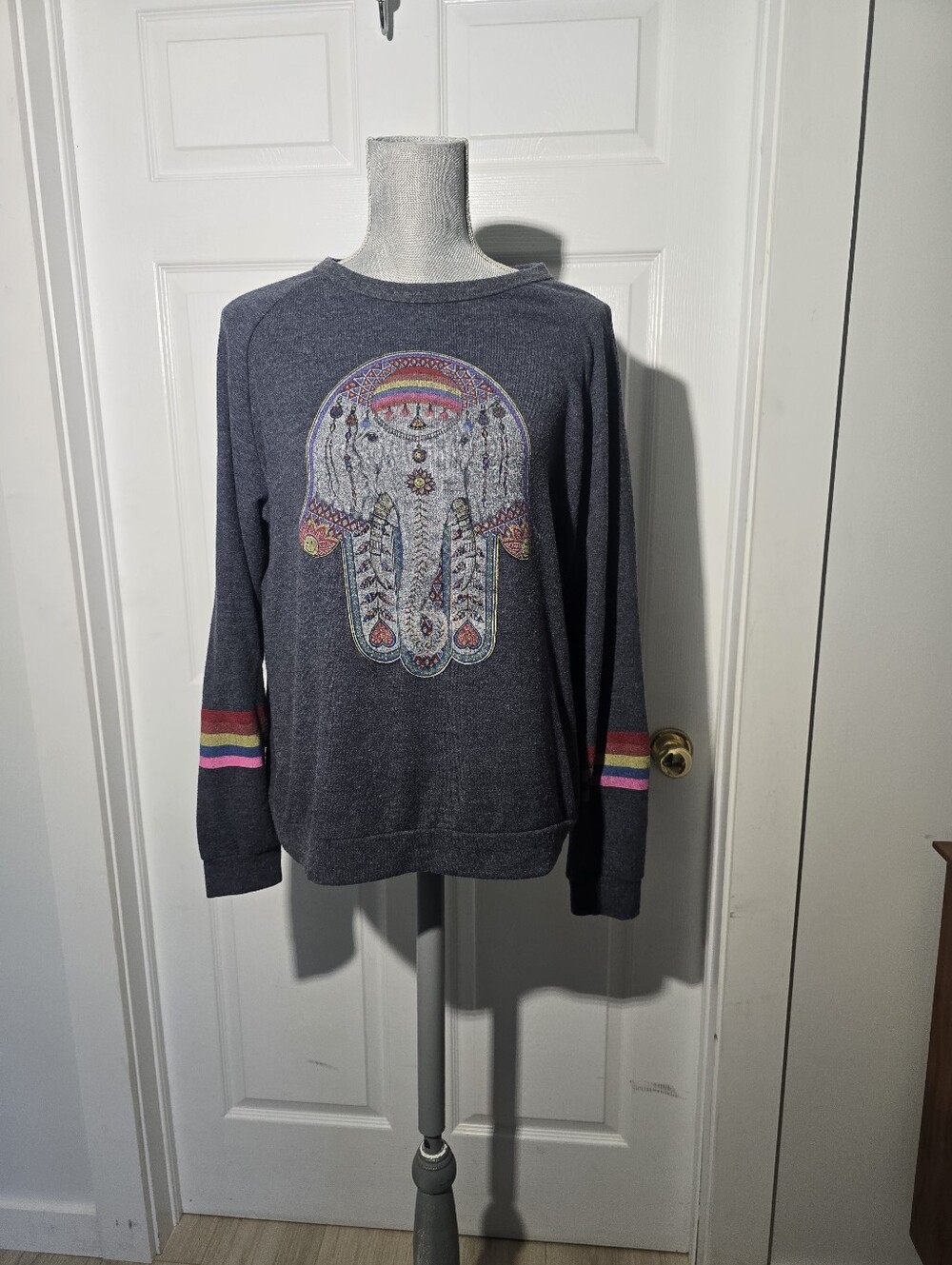 LAUREN MOSHI graphic Crrwneck